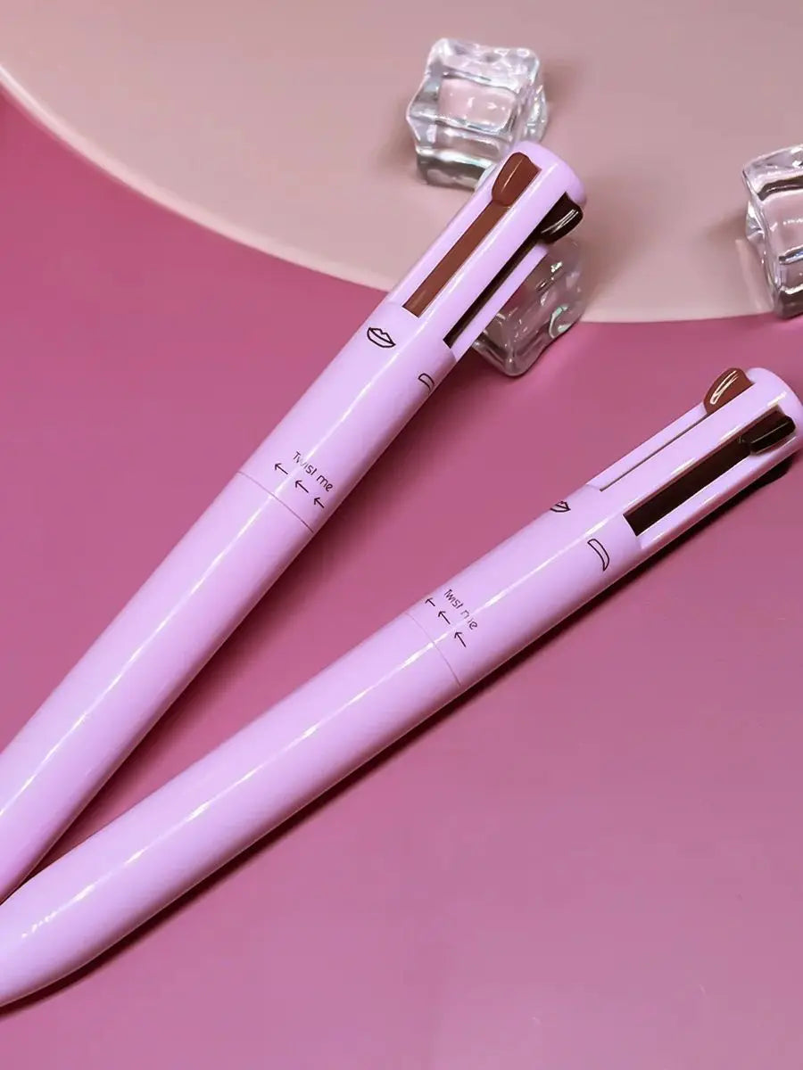 4-in-1 Multi-Functional Makeup Pencil Set – Lip Liner, Eyeliner & Eyebrow Pencil (4 Colors)