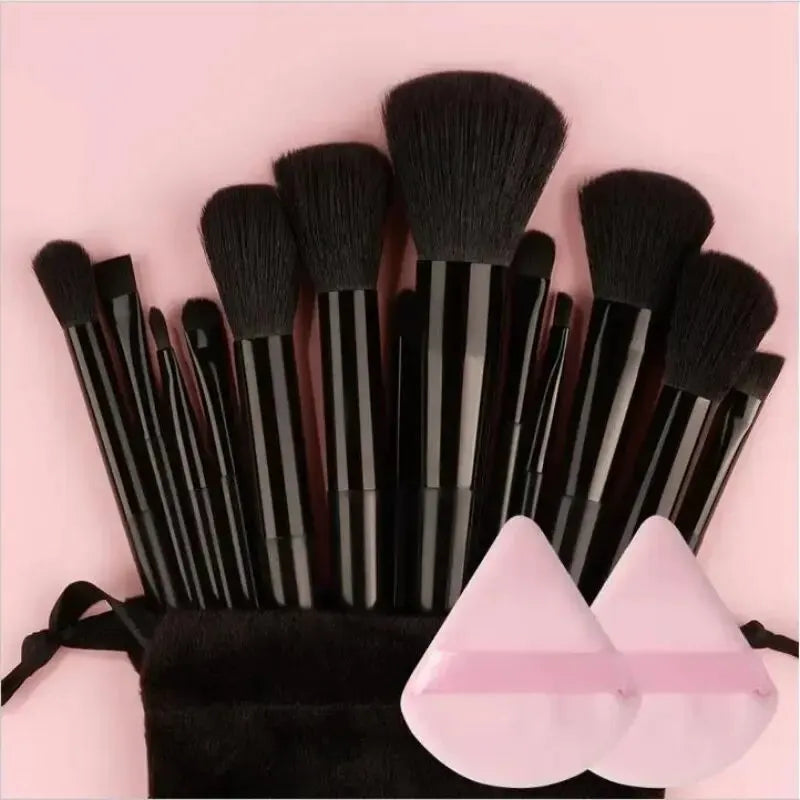 Professional Premium Quality Soft Fluffy Makeup Brush Set – Foundation, Powder, Eyeshadow, Kabuki, Blending Brushes with Sponge & Storage Bag