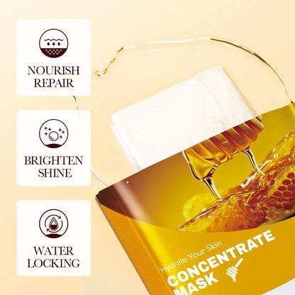 10 Pcs Fruit Facial Masks – Moisturizing, Brightening & Firming Korean Skincare Sheet Masks for Hydrating Face Care