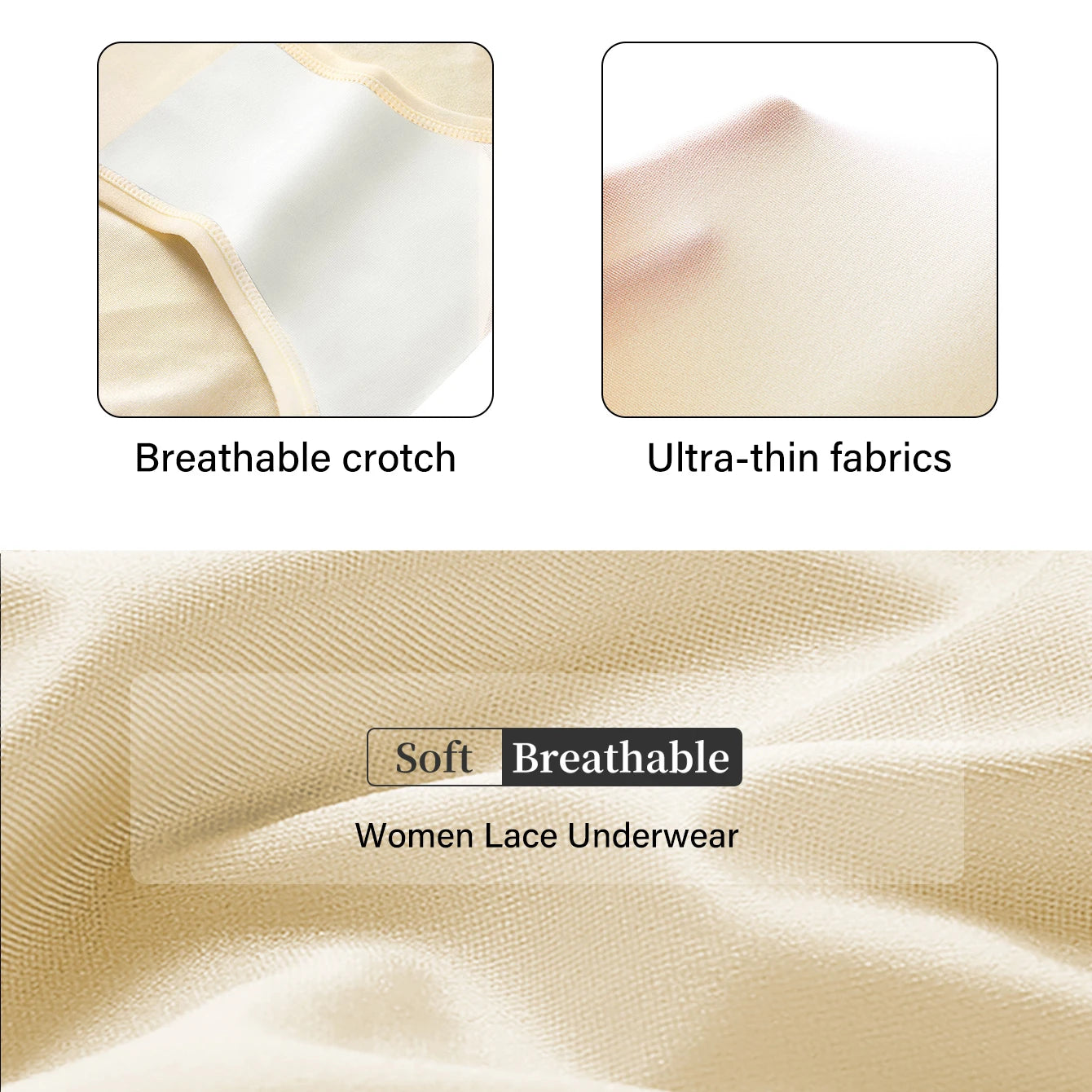 Women’s High Waist Mesh Brief Panties Breathable Seamless Tummy Control Underwear