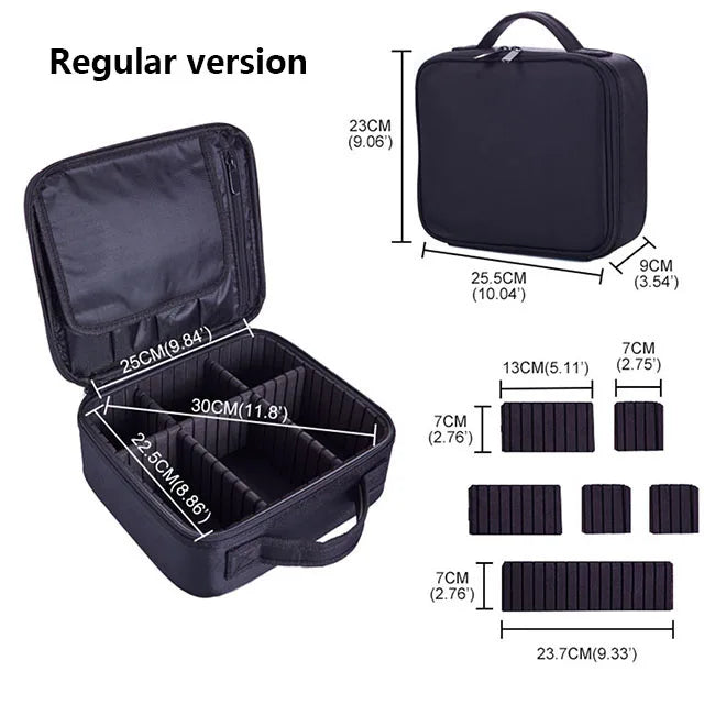 Professional Makeup Case Travel Cosmetic Organizer Waterproof Beauty Storage Bag