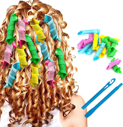 18PCS Magic Hair Curlers Set – Wave Formers, No-Heat Hair Rollers, DIY Curling & Styling Tools for Women