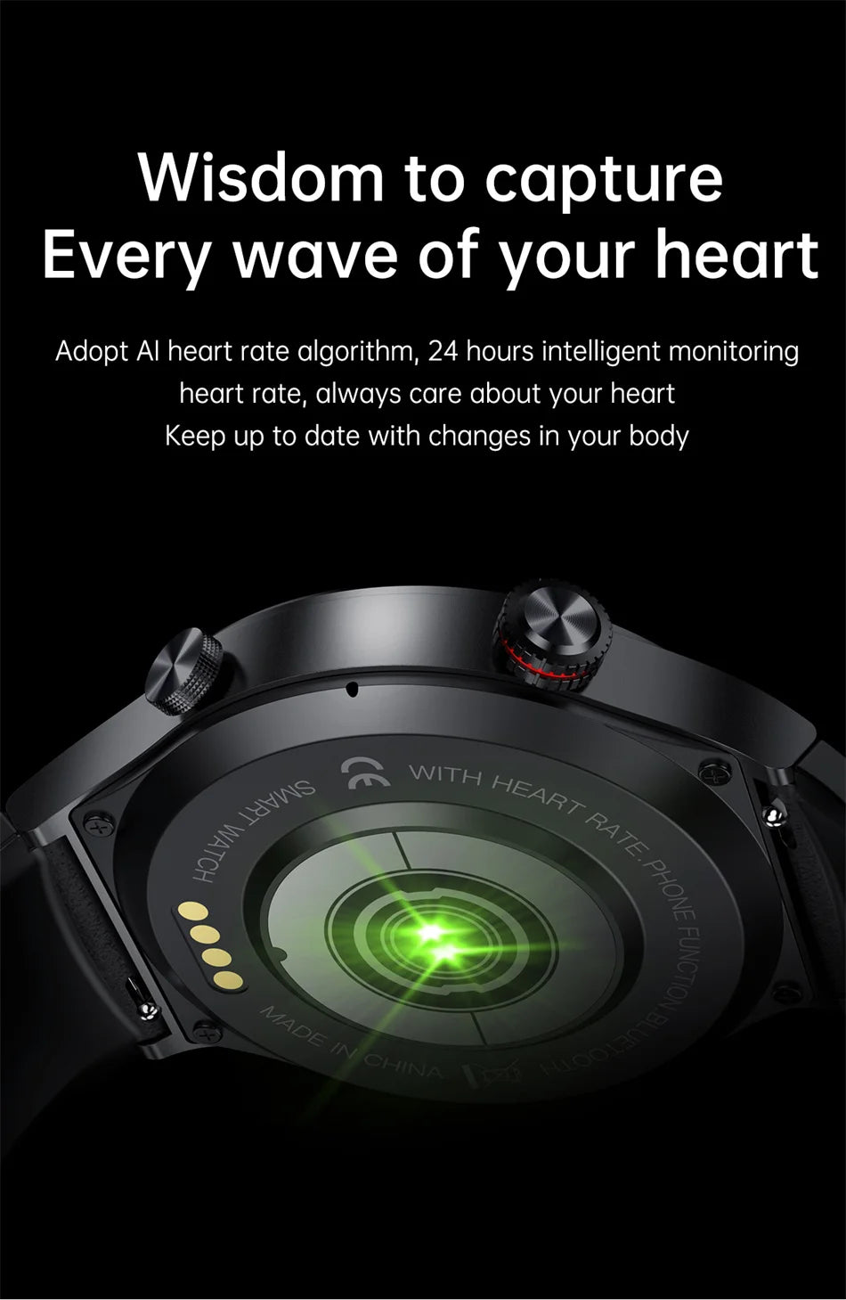 Men’s Bluetooth Call Smart Watch with GPS – AMOLED Full Screen Fitness Tracker for iOS & Android