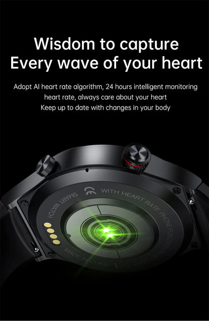 Men’s Bluetooth Call Smart Watch with GPS – AMOLED Full Screen Fitness Tracker for iOS & Android