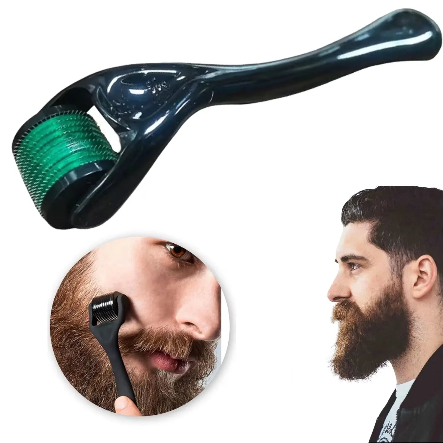 540 Needle Derma Roller 0.2–0.3mm Microneedle Tool for Face, Beard & Body Skin Care