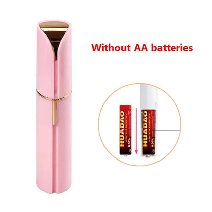 Electric Facial Hair Remover – Lipstick-Style Painless Epilator for Eyebrows, Upper Lip, Bikini & Sensitive Areas