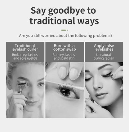 Electric Heated Eyelash Curler – USB Rechargeable, Fast Heating, Portable Lash Lifter for Long-Lasting Curl