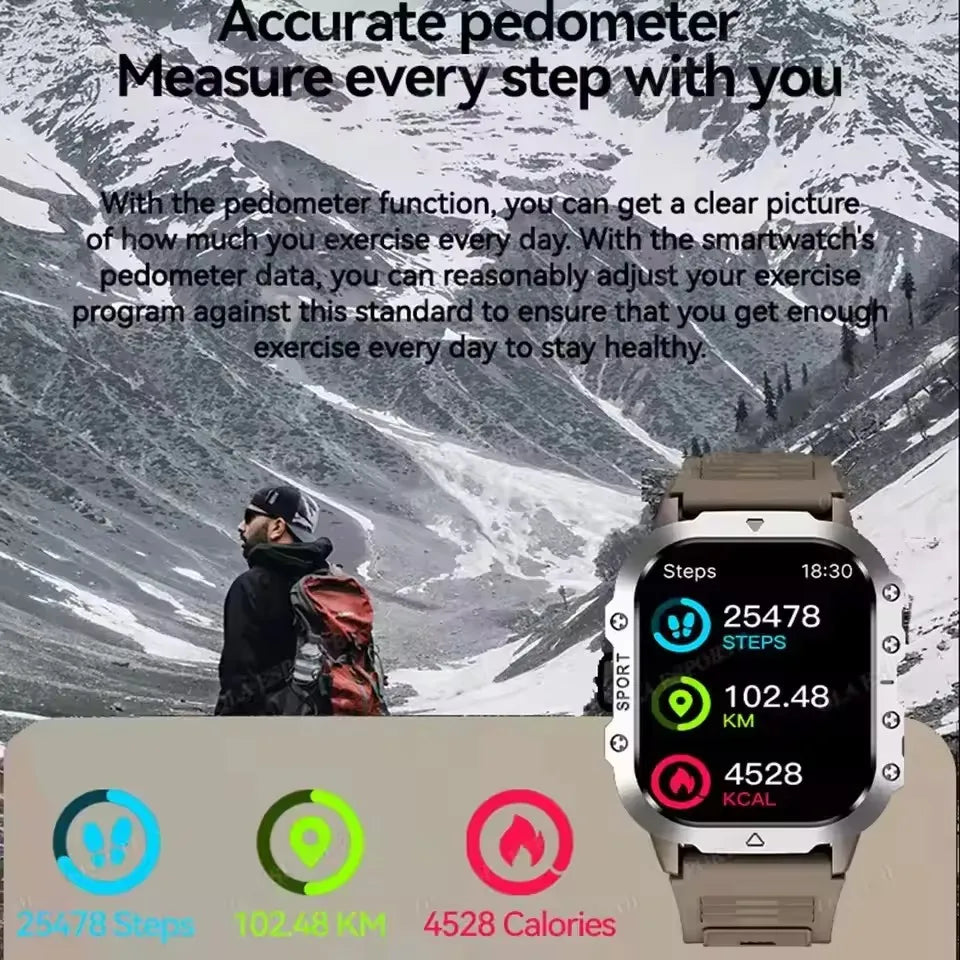 Men’s & Women’s Smart Watch – Fitness Tracker with Heart Rate, Sleep Monitor, Waterproof & Bluetooth Calls for iOS & Android