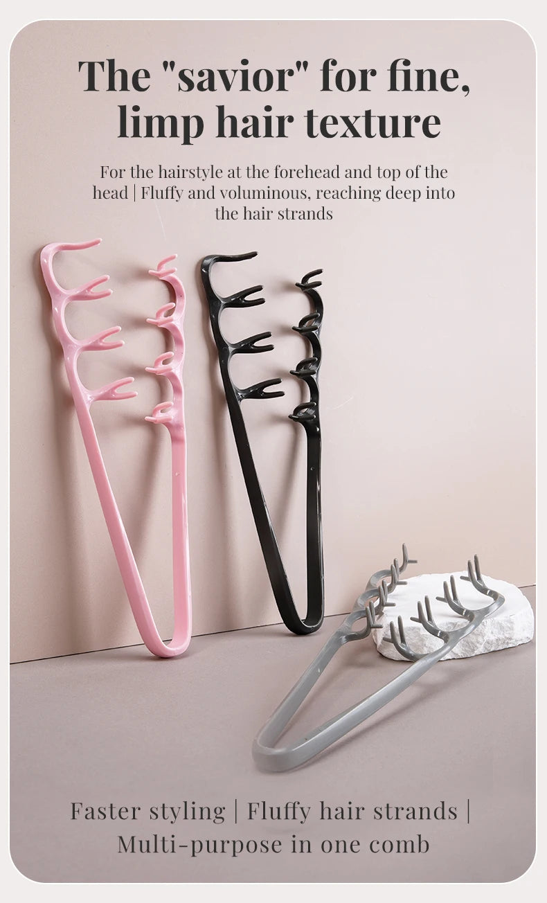 Wide Tooth Volumizing Hair Comb for Men – Detangling Styling Comb for Curly, Wavy & All Hair Types
