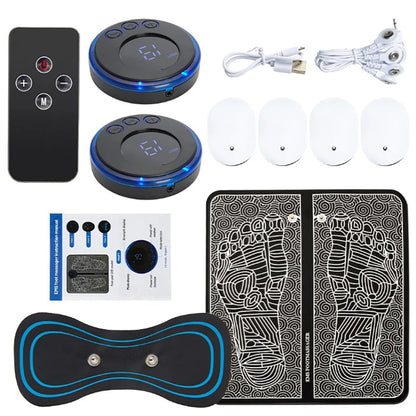 Electric EMS Foot Massager Pad – Muscle Stimulator Massage Mat, USB Rechargeable, for Foot Relaxation & Circulation Improvement