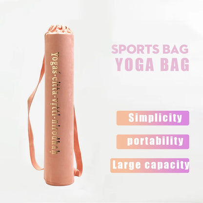 Yoga Mat Carrying Bag – Suede Drawstring Sports Backpack for Yoga, Pilates, Gym & Fitness (Unisex)