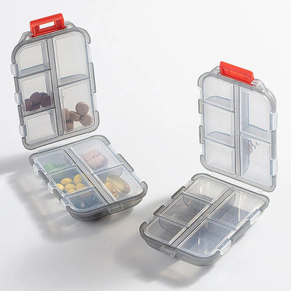 Weekly Pill Organizer Box – 7 Day Portable Travel Medicine Case with 14 Compartments for Pills, Vitamins & Supplements