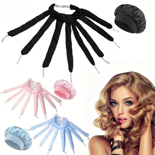 2-Pack Heatless Curling Rod Headbands – Soft Overnight No-Heat Hair Curlers for Long Hair