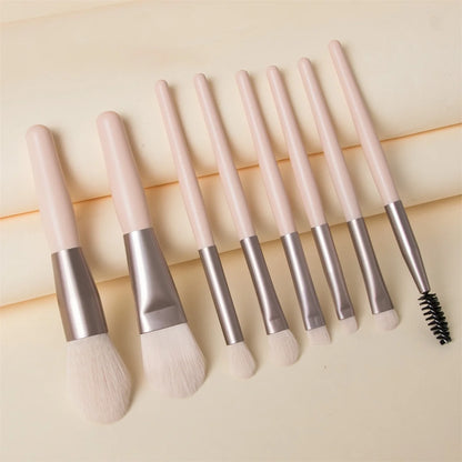 8PCS Soft Fluffy Makeup Brush Set Foundation Blush Powder Eyeshadow Kabuki Blending Brushes