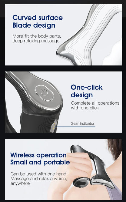 Electric Fascia Massage Blade – Vibrating Muscle Relaxation & Body Contouring Tool for Deep Tissue Therapy