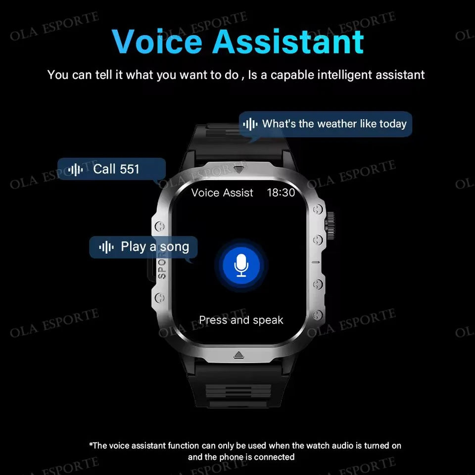 Men’s Smart Watch Bluetooth Call – LED Touch Screen Fitness Tracker with Multi-Sport Modes, Smart Notifications (Android & iOS)