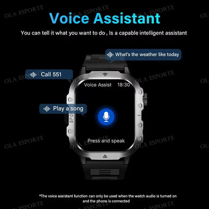 Men’s Smart Watch Bluetooth Call – LED Touch Screen Fitness Tracker with Multi-Sport Modes, Smart Notifications (Android & iOS)