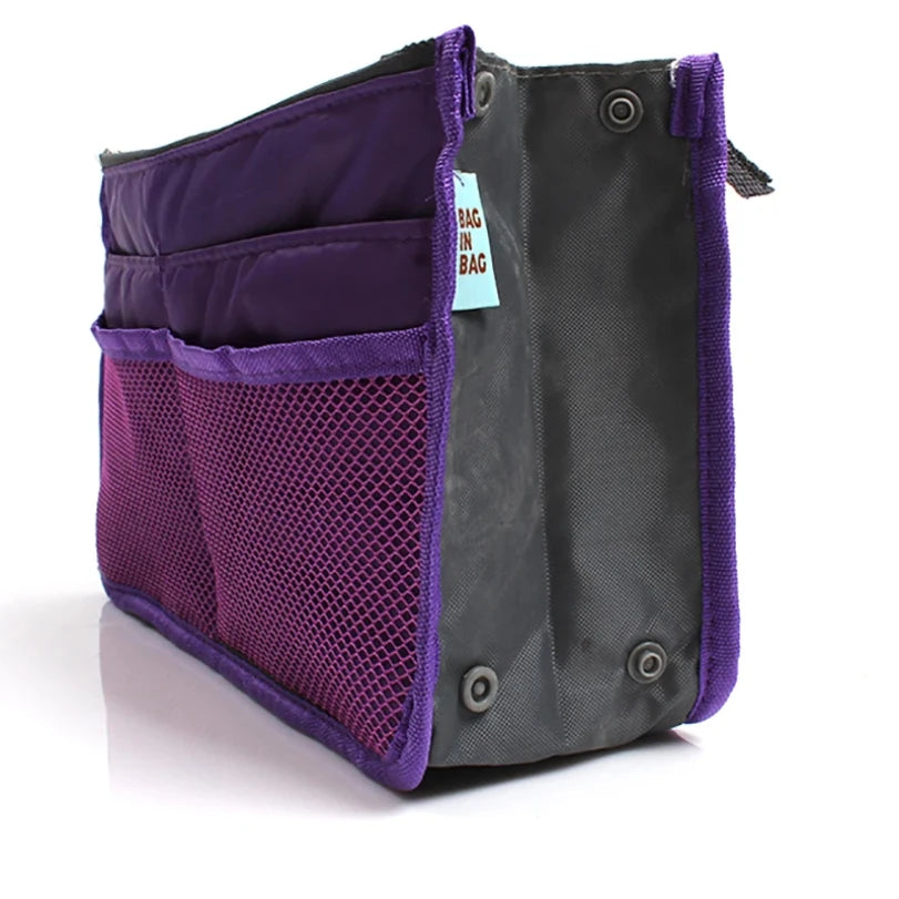 Multi-Color Handbag Organizer Insert – Travel Makeup Bag & Cosmetic Storage Tote for Women
