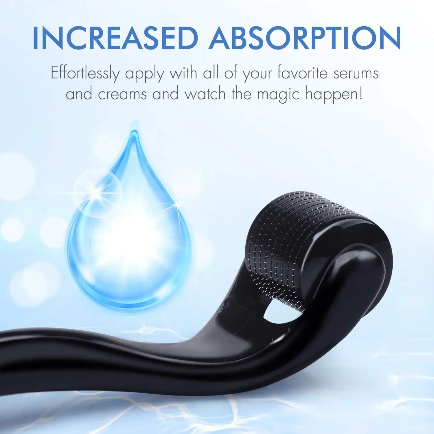 540 Needle Derma Roller 0.2–0.3mm Microneedle Tool for Face, Beard & Body Skin Care