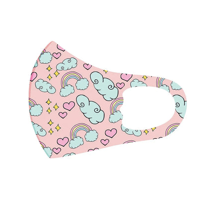 5PCS Washable Kids Face Masks – Reusable Cartoon Mouth Covers for Boys & Girls | Breathable, Comfortable, Dust-Resistant Design