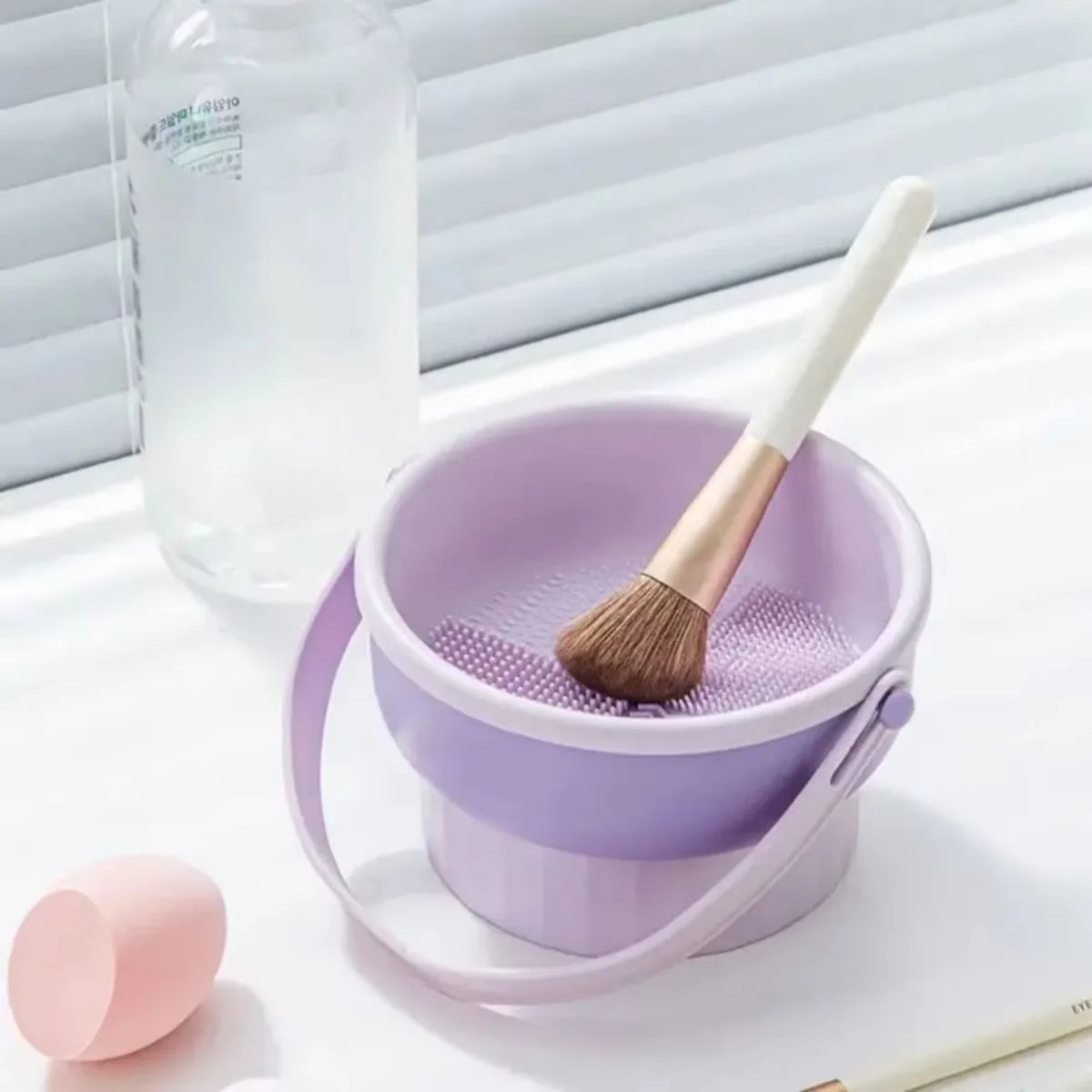 Silicone Makeup Brush Cleaner Bowl – Quick Clean Scrubber Pad, Non-Slip Deep Cleaning Tool for Cosmetic Brushes