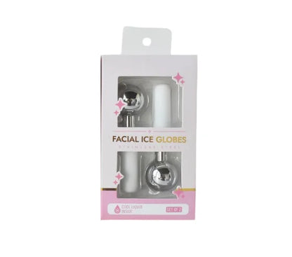 Stainless Steel Ice Globes for Face & Eyes – Cooling Facial Massagers for Puffiness & Relaxation
