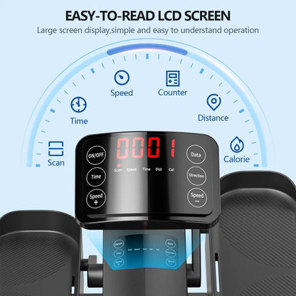 Elliptical Portable Leg Exerciser – Electric Under-Desk Pedal Machine for Seniors & Youth, 12-Speed Levels, Quiet & Compact Peddler for Home or Office