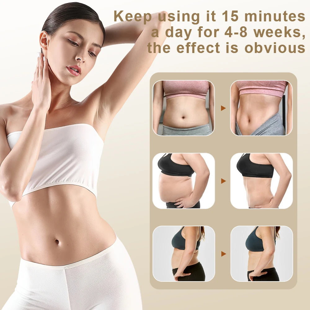 Electric Body Massage Device with Heat & Vibration – Rechargeable Abdominal & Full Body Sculpting Massager