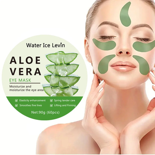60pcs Aloe Vera Collagen Eye Masks – Anti-Dark Circles, Puffy Eyes, Moisturizing & Firming Under Eye Patches for Skincare
