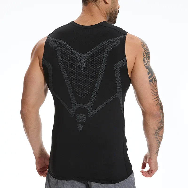 Men's Compression Tank Top Sleeveless Shaping Vest Quick Dry S-2XL
