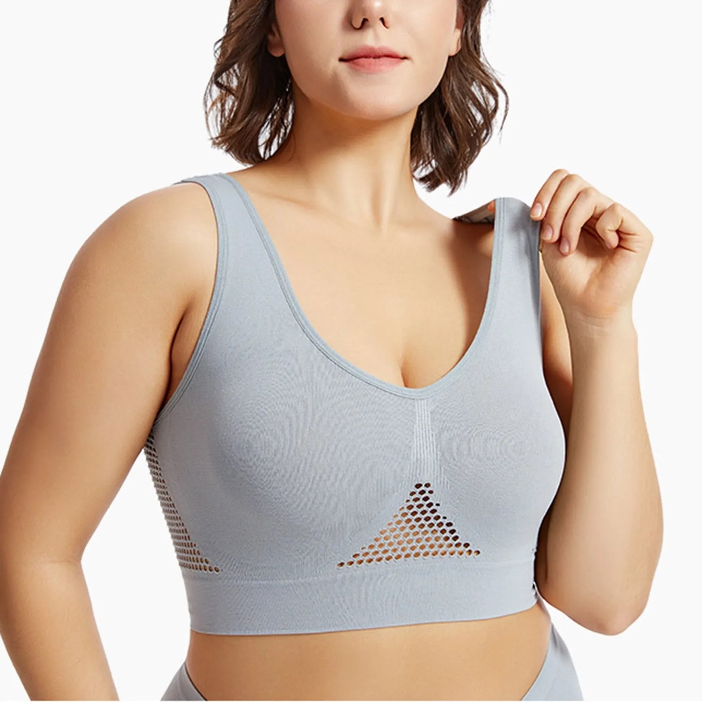 Women’s Sports Bra – Breathable Support Yoga & Running Bra, Soft Shock-Absorbing Fitness Top (No Underwire)