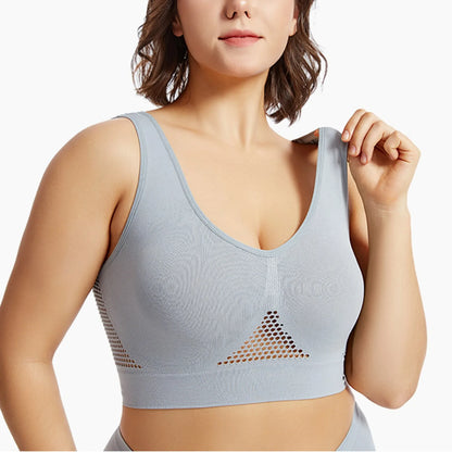 Women’s Sports Bra – Breathable Support Yoga & Running Bra, Soft Shock-Absorbing Fitness Top (No Underwire)