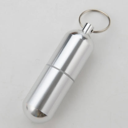 Waterproof Aluminum Pill Box – Portable Medicine Case with Keychain for Travel, Outdoor, and Emergency Use