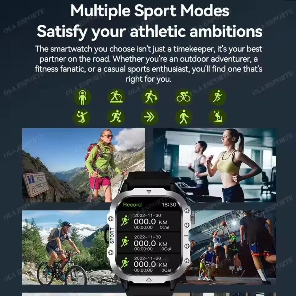 Men’s & Women’s Smart Watch – Fitness Tracker with Heart Rate, Sleep Monitor, Waterproof & Bluetooth Calls for iOS & Android