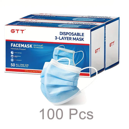KN95-Style Disposable Face Masks 100–500 PCS Breathable Anti-Dust Earloop Protective Masks Adult