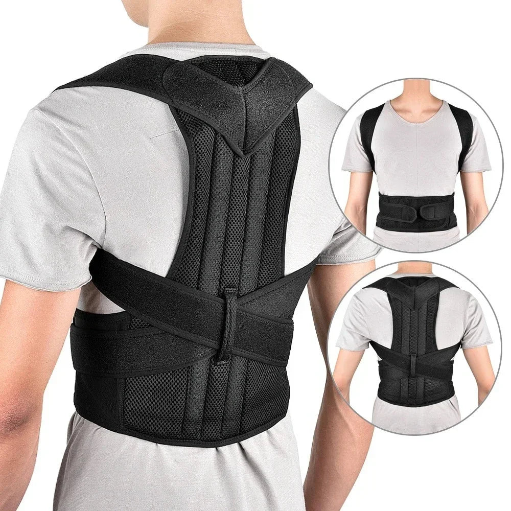 Adjustable Back Posture Corrector Brace Shoulder Support Belt Spine Trainer