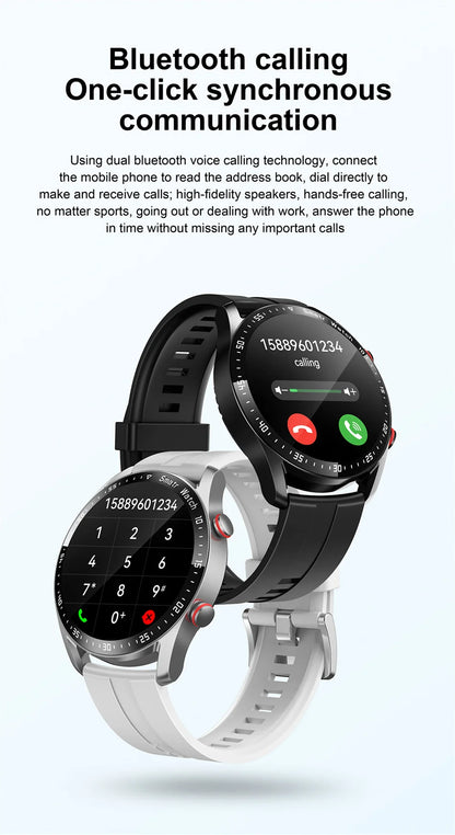 Men’s Bluetooth Smart Watch | Fitness & Activity Tracker | Call & Message Alerts | Waterproof Sports Smartwatch with Box