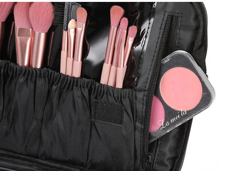 Professional Makeup Case – Women’s Cosmetic Organizer, Brush & Nail Tool Storage Box, Beauty Travel Suitcase