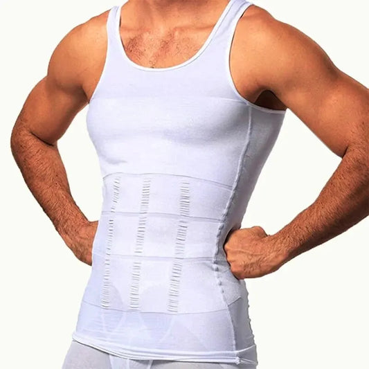 YBFDO Men’s Body Shaper – Slimming Compression Vest, Seamless Waist Trainer Tank Top, Belly Control Weight Loss Shapewear