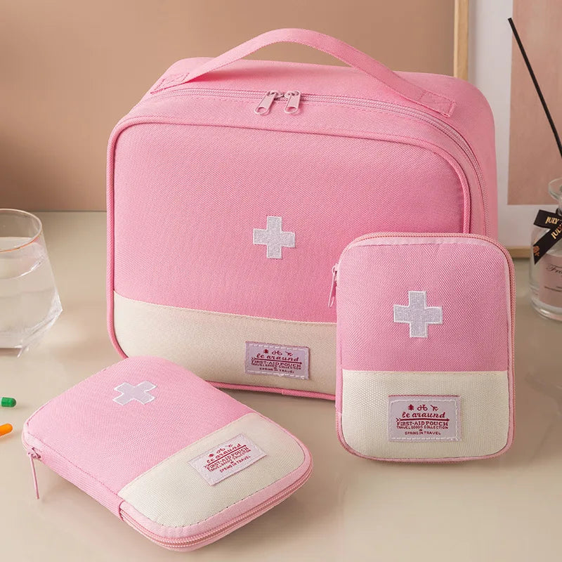 Portable Travel Medicine Storage Bag First Aid Organizer Large Capacity Oxford Case