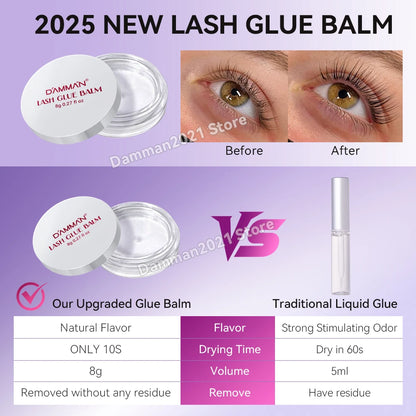 Damman Professional Lash Lift Kit – Eyelash Curling & Lifting Perm Set with Silicone Pads, Glue Balm & Tools for Salon or Advanced Home Use