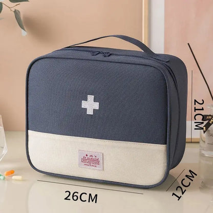 Portable Travel Medicine Storage Bag First Aid Organizer Large Capacity Oxford Case