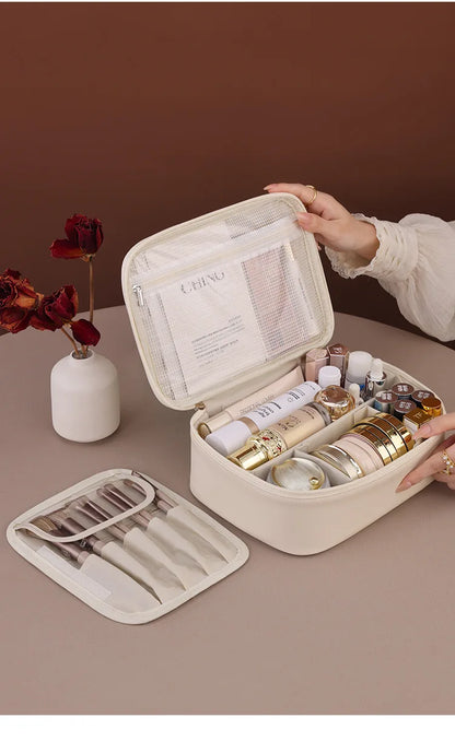 New Women’s Luxury Makeup Bag – Large-Capacity Portable Cosmetic & Toiletry Travel Organizer