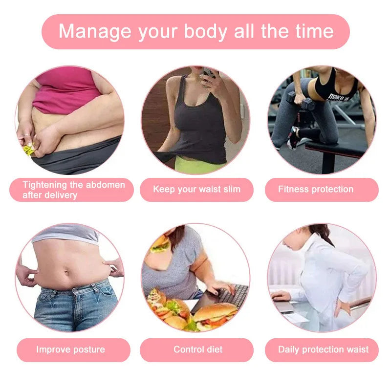 Waist Trainer Slimming Belt – Body Shaper Sport Girdle Sweat Trimmer Cincher for Fitness & Workout