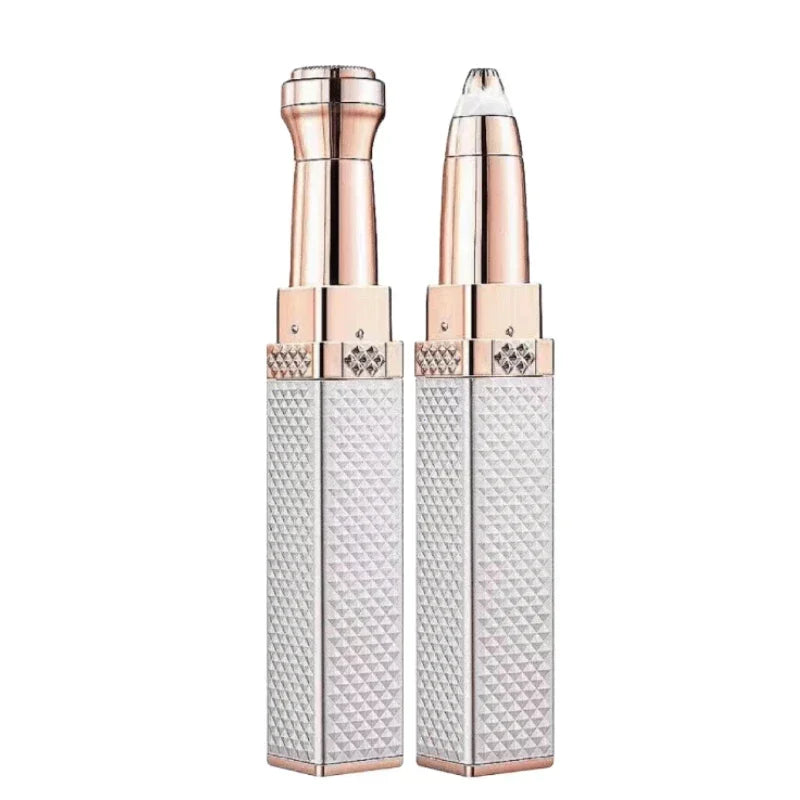 1PC Rechargeable 2-in-1 Eyebrow Razor & Facial Hair Shaver with LED Light – Painless Peach Fuzz, Eyebrow, Lip & Facial Hair Removerver Electric Eyebrow Shaver Women's Hair Remover