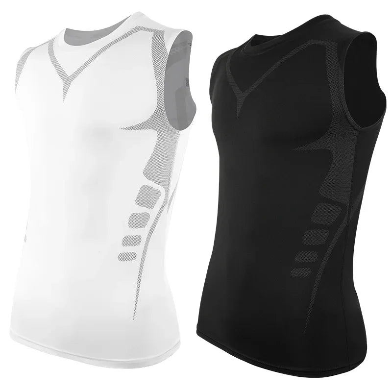 Men's Compression Tank Top Sleeveless Shaping Vest Quick Dry S-2XL