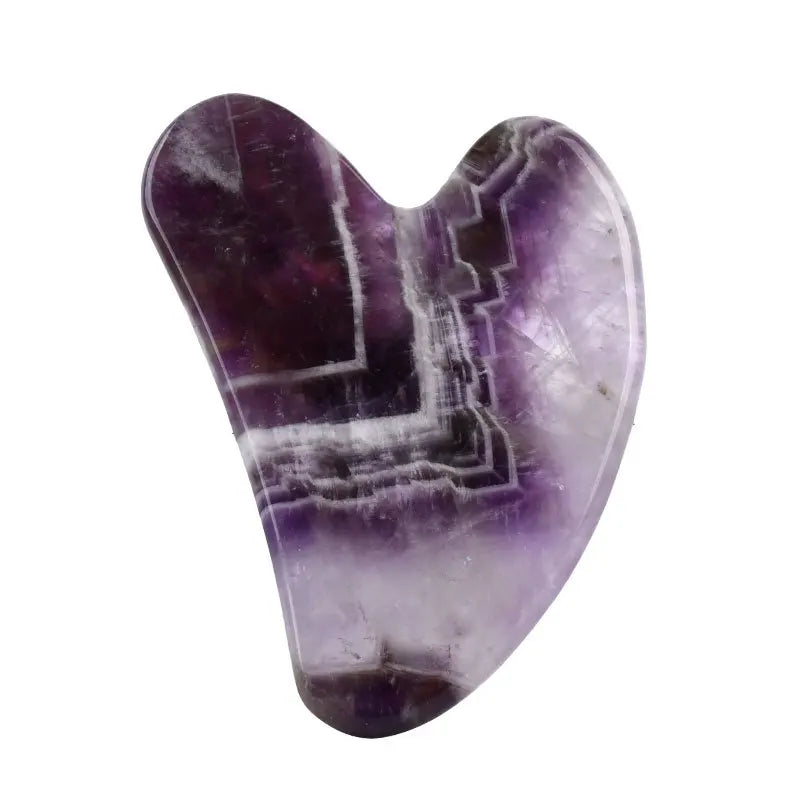 Natural Stone Gua Sha Facial Massage Tool Rose Quartz Amethyst Face Care Scraping Tool