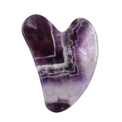 Natural Stone Gua Sha Facial Massage Tool Rose Quartz Amethyst Face Care Scraping Tool