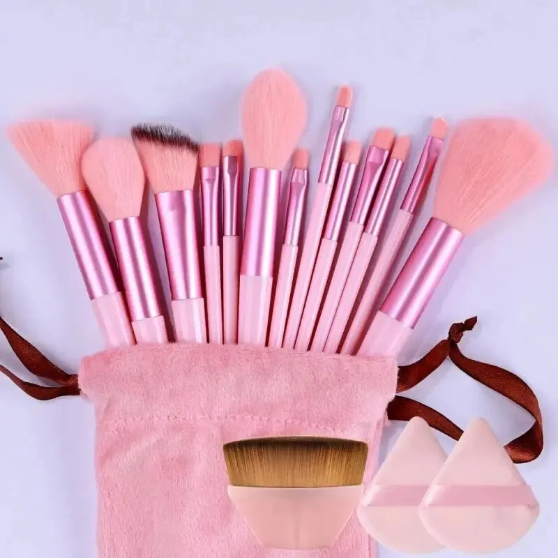 Professional Premium Quality Soft Fluffy Makeup Brush Set – Foundation, Powder, Eyeshadow, Kabuki, Blending Brushes with Sponge & Storage Bag