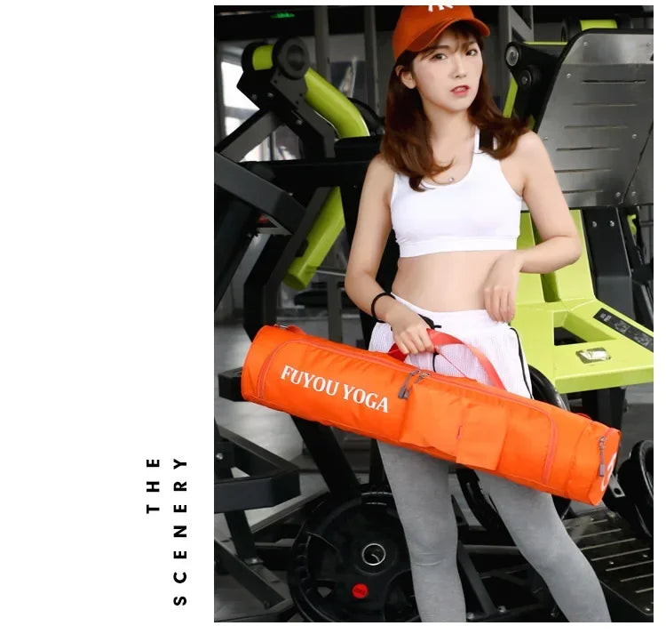 Yoga Mat Carrying Bag with Zipper Pockets – Large Capacity Fitness Gym Knapsack, Waterproof Sports Yoga Mat Holder (Women)